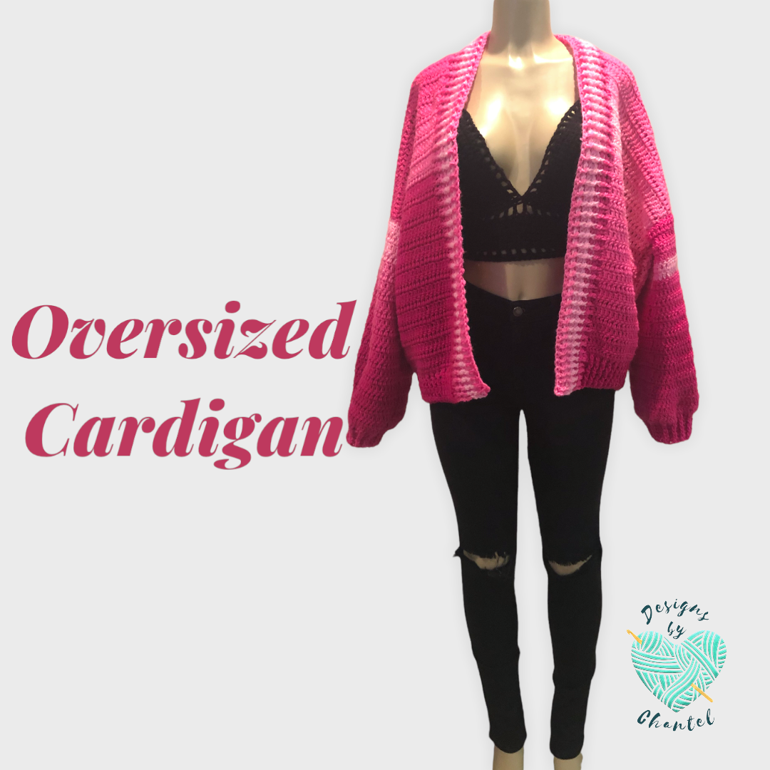 Cardigan-Pink Ombrè
