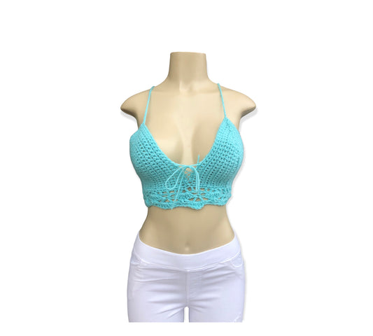 Dahlia Top-Aqua
