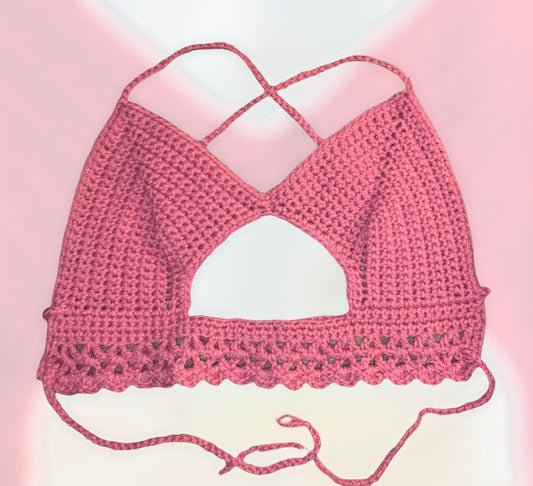 Peekaboob Top-Pink