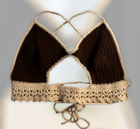Peekaboob Top-Chocolate