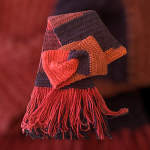 Scarf Set-Peach Plum